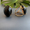 Black onyx marquise ring