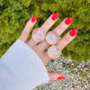 Round crystal cabochon ring