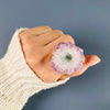 Oversized amethyst stalactite statement ring
