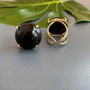 Black onyx round ring