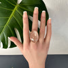 Crystal oval ring