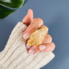 Golden healer faceted freeform chunky ring