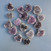 Druzy amethyst heart connector pendant