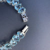 925 sterling silver blue topaz pear-shaped tennis bracelet