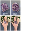 Large druzy amethyst rosette statement ring