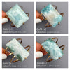 Larimar rectangle cabochon cuff bracelet