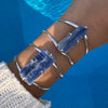 Blue kyanite cuff bracelet