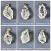 Raw crystal quartz pendant