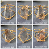 Chunky freeform faceted garden quartz statement cuff bracelet