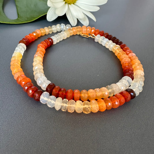 Mexican Fire Opal Beaded Necklace