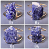 Sodalite freeform faceted cuff bracelet