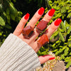 Freeform faceted red jasper gemstone ring