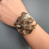 Smoky quartz cluster cuff bracelet