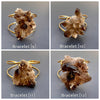 Smoky quartz cluster cuff bracelet
