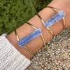 Blue kyanite cuff bracelet