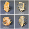 Chunky freeform faceted golden healer crystal cuff bracelet
