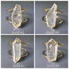 Chunky Lemurian crystal statement cuff bracelet