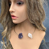 Rosette amethyst & crystal cluster choker