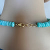 Amazonite German cut beaded necklace