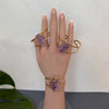 Raw amethyst cuff bracelet