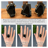 Freeform faceted black onyx ring