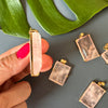 Rose quartz rectangle pendant