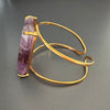 Amethyst rectangle cuff bracelet