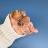 Freeform faceted chunky lodolite quartz crystal statement ring