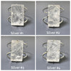 Medium faceted rectangle crystal quartz cuff bracelet