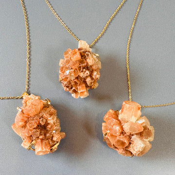 Aragonite “Sputnik” pendant