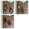 Brown agate slice hook drop earrings