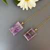 Amethyst rectangle pendant