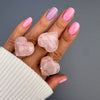 Rose quartz heart ring