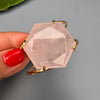 Rose quartz hexagon cuff bracelet