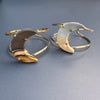 Mookaite crescent moon cuff bracelet
