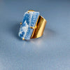 Blue kyanite cuff ring