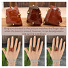 Freeform faceted red jasper ring