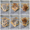 Chunky freeform faceted garden quartz statement cuff bracelet