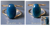 Oval blue agate cuff bracelet