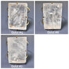 Large faceted rectangle crystal quartz cuff bracelet