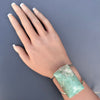 Amazonite baguette cuff bracelet