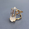 Lemurian crystal point ring