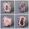 Oversized amethyst stalactite statement cuff bracelet