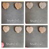 Druzy geode heart studs
