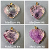 Amethyst faceted heart pendant