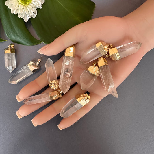 Medium lemurian point pendant