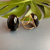 Black onyx oval ring