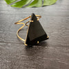Black onyx triangle cuff bracelet