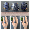 Freeform faceted sodalite ring