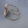 Amethyst stalactite cuff bracelet